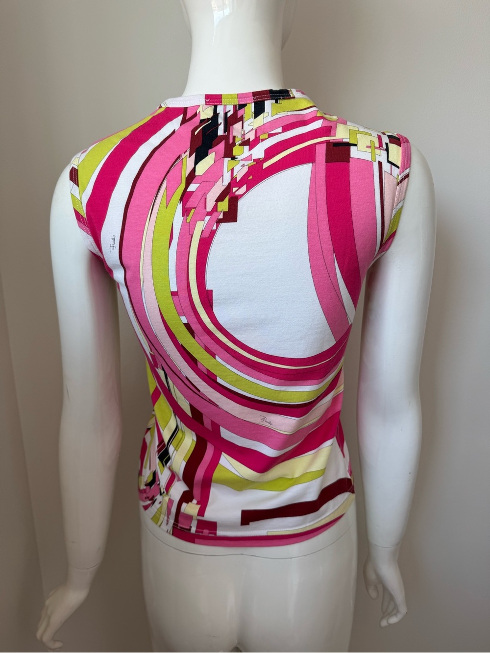 Emilio Pucci geometric graphic multicolor sleeveless tank top - Picture 5 of 7